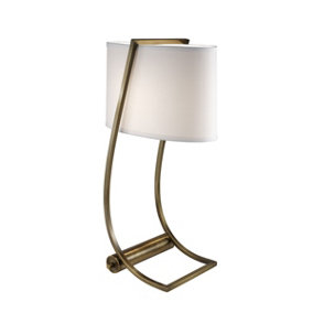 Elstead Lex 1 Light Table Lamp Brass, E27