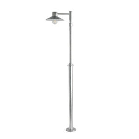 Elstead Lund Outdoor Single Lamp Post Galvanised Clear Lens, E27