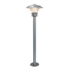 Elstead Malmo 1 Light Outdoor Post Lantern Silver, 304 Ss IP44, E27