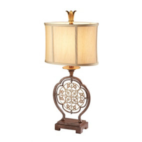Elstead Marcella 1 Light Table Lamp British Bronze, E27