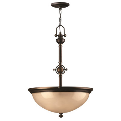 Elstead Mayflower 3 Light Ceiling Pendant Bronze, E27