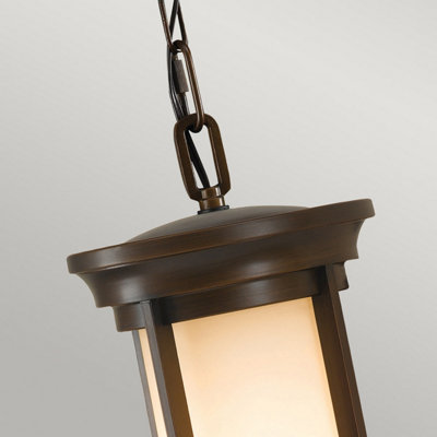 Elstead Merrill 1 Light Small Outdoor Ceiling Chain Lantern Heritage Bronze, E27