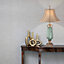 Elstead Monteverde 1 Light Table Lamp Ceramic, Green, Aged Brass, E27