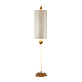 Elstead Nettle 1 Light Table Lamp White, Gold, E27