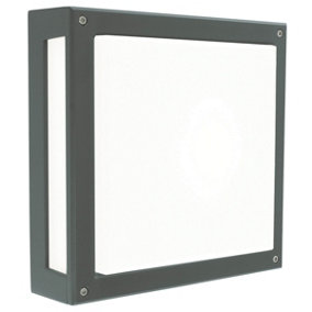 Elstead Nordland Integrated LED Outdoor Wall, Ceiling Light, Graphite, IP65