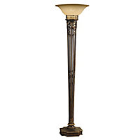 Elstead Opera 1 Light Floor Lamp Uplighter Firenze Gold, E27
