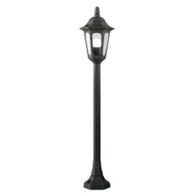 Elstead Parish 1 Light Outdoor Pillar Lamp Black IP44, E27