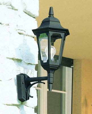 Elstead Parish 1 Light Outdoor Wall Lantern Light Black IP44, E27