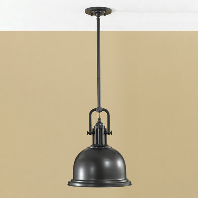 Elstead Parker Place 1 Light Dome Ceiling Pendant Dark Bronze, E27