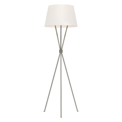 Elstead Penny 1 Light Floor Lamp, Polished Nickel, E27