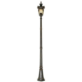 Elstead Philadelphia 3 Light Large Outdoor Lamp Post Old Bronze IP44, E27
