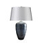 Elstead Poseidon 1 Light Table Lamp - Blue Glaze Finish, E27