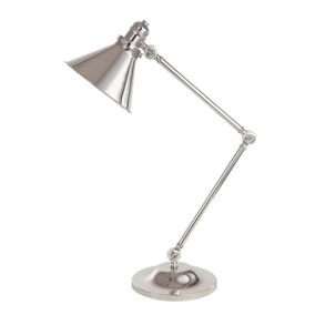Elstead Provence 1 Light Table Lamp Polished Nickel, E27