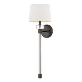 Elstead Quoizel Barbour Wall Lamp with Shade Harbor Bronze