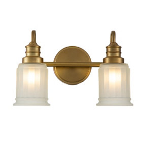 Elstead Quoizel Swell Wall Lamp Brushed Brass, IP44