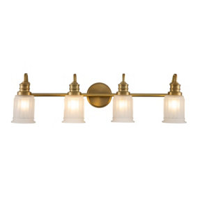 Elstead Quoizel Swell Wall Lamp Brushed Brass, IP44