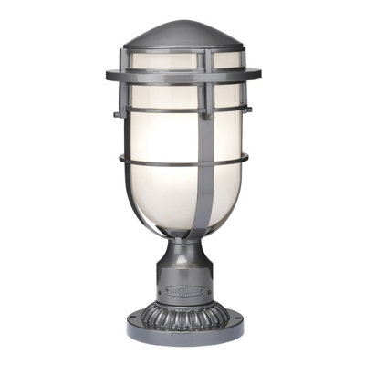 Elstead Reef 1 Light Outdoor Pedestal Light Hematite IP44, E27 DIY at B&Q