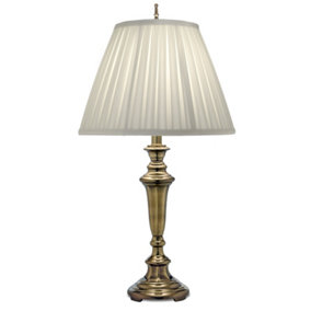 Elstead Roosevelt 1 Light Table Lamp Burnished Brass, E27