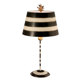 Elstead South Beach 1 Light Table Lamp Black, Cream, E27