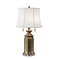 Elstead Stateroom 2 Light Table Lamp Brass, E27