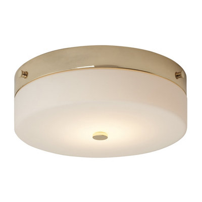 Elstead Tamar 1 Light Large Flush Light - Polished Gold