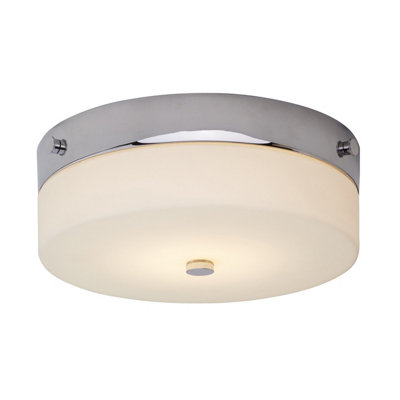 Elstead Tamar 1 Light Medium Flush Light - Polished Chrome