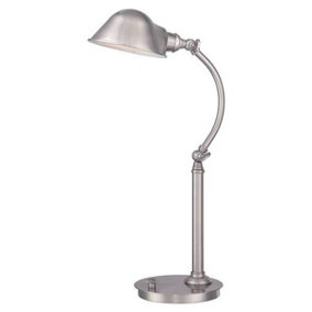 Elstead Thompson LED 7 Light Desk Lamp Brushed Nickel