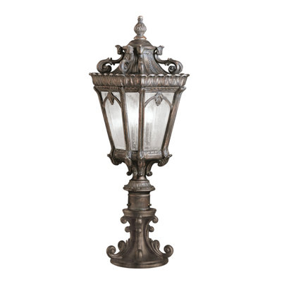 Elstead Tournai 3 Light Large Outdoor Pedestal Light Londonderry IP44, E14