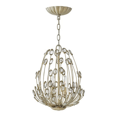Elstead Tulah 3 Light Ceiling Pendant Silver, E14