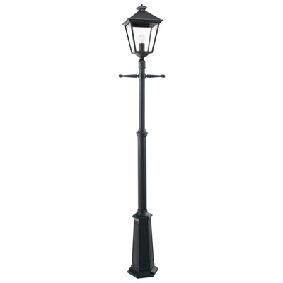 Elstead Turin Grande 1 Light Outdoor Post Signal Lantern Black IP54, E27