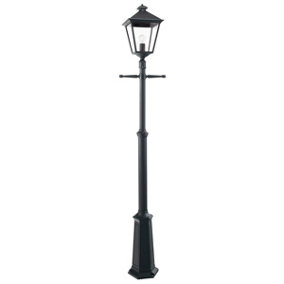 Elstead Turin Grande 1 Light Outdoor Post Signal Lantern Black IP54, E27