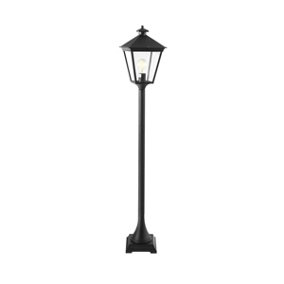 Elstead Turin Outdoor Pillar Lantern Black, E27