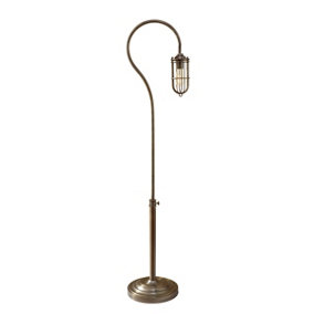 Elstead Urban Renewal 1 Light Floor Lamp Antique Brass, E27