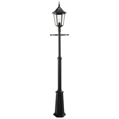 Elstead Valencia Grande 1 Light Outdoor Post Signal Lantern Black IP54, E27