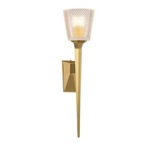 Elstead Verity Wall Lamp Brushed Brass, IP44