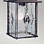 Elstead Wexford 1 Light Outdoor Ceiling Chain Lantern Black Silver IP43, E27