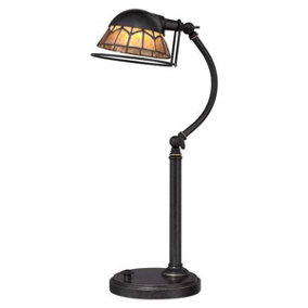 Elstead Whitney LED 7 Light Desk Lamp Imperial Bronze