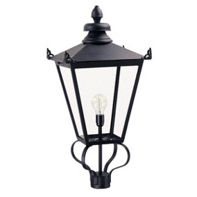 Elstead Wilmslow 1 Light Outdoor Post Lantern Black, E27