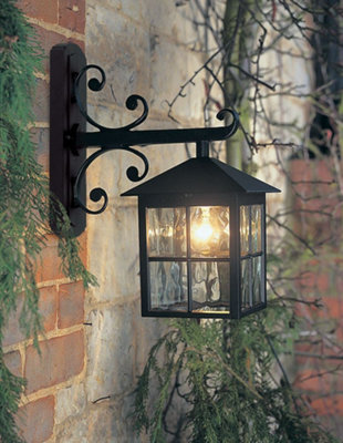 Elstead Winchester 1 Light Outdoor Wall Lantern Light Black IP43, E27