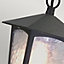 Elstead York 1 Light Outdoor Ceiling Chain Lantern Black IP43, E27