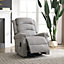 Eltham 84cm Wide Light Grey Fabric Dual Motor Electric Mobility Aid Lift Assist Recliner Arm Chair with Massage Heat Functions
