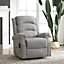 Eltham 84cm Wide Light Grey Fabric Dual Motor Electric Mobility Aid Lift Assist Recliner Arm Chair with Massage Heat Functions
