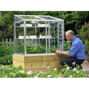 Eltham-D 3 Feet 4 Inches Classic Growhouse - Aluminium - L100 x W79 x H100 cm - Without Coating