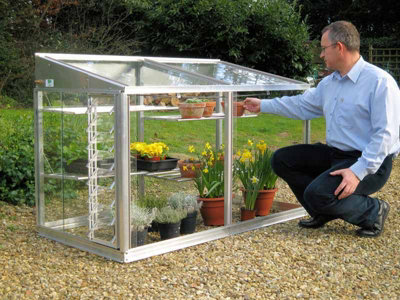 Eltham-D 5 Feet Classic Growhouse - Aluminium - L151 x W79 x H100 cm - Smokey Grey