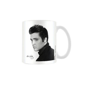 Elvis Portrait Mug White/Black (One Size)