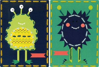 EMB CARD S/MONSTERS - Embroidery Kit: Cards: Space Monsters: Set of 2 ...