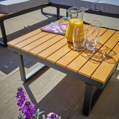 Ember L-Shape Outdoor Garden Patio Decking Sofa & Table Set