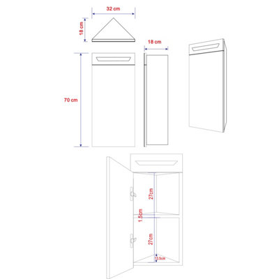 Ember LED Mirrored Wall Cabinet