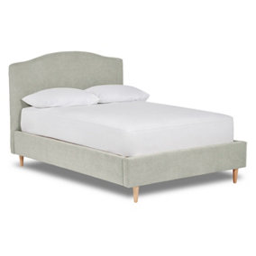Ember Simple Shaped Fabric Bedstead Only 4FT Small Double- Marlow Dove