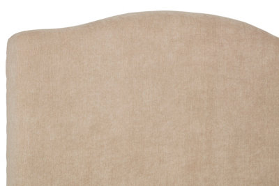 Ember Simple Shaped Fabric Bedstead Only 4FT6 Double- Marlow Stone